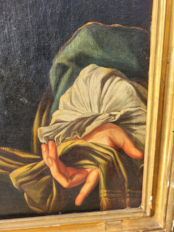 Portrait d'Un érudit, Huile Sur Toile Encadrée, XVIIIème Siècle