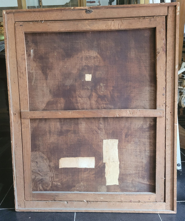 Portrait d'Un érudit, Huile Sur Toile Encadrée, XVIIIème Siècle