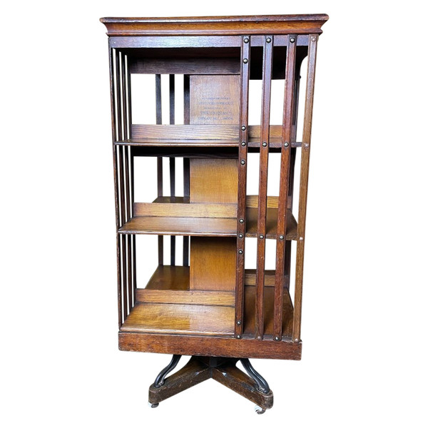 Revolving Oak Bookcase 1900