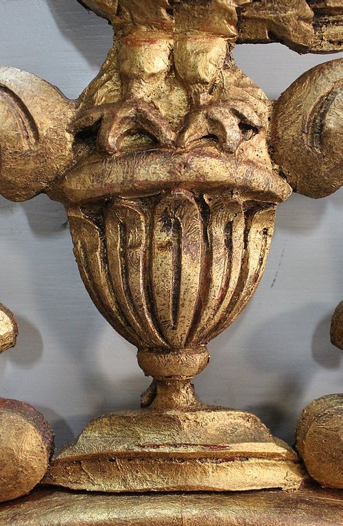 Altmodischer goldener Holzhexenspiegel - Ende des 19. Jahrhunderts