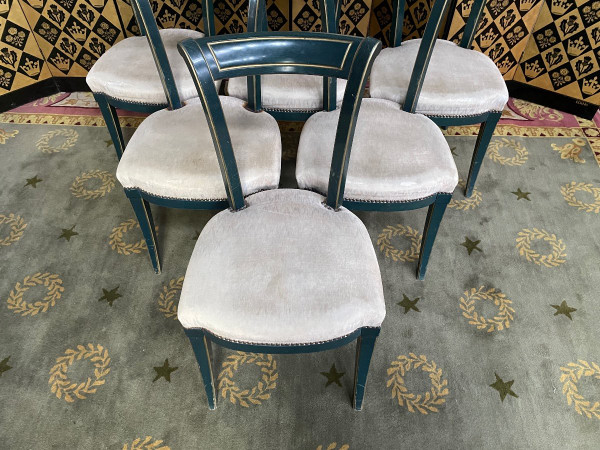 Suite De 6 Chaises Style Louis XVI par « Maurice Hirch »