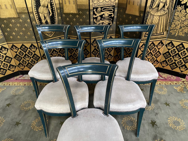 Suite De 6 Chaises Style Louis XVI par « Maurice Hirch »