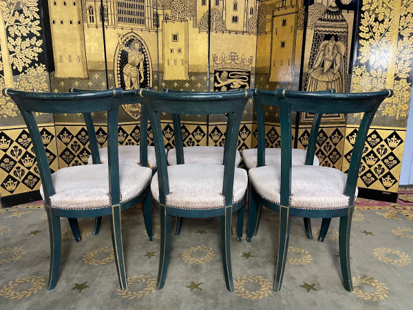 Suite De 6 Chaises Style Louis XVI par « Maurice Hirch »
