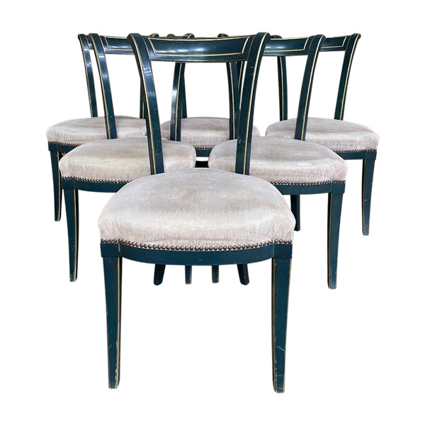Suite De 6 Chaises Style Louis XVI par « Maurice Hirch »