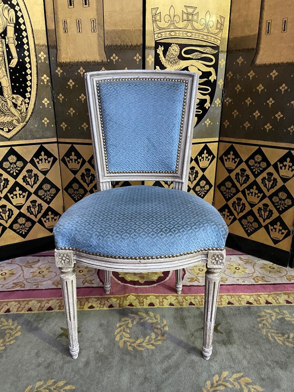 Suite De 6 Chaises De Style Louis XVI