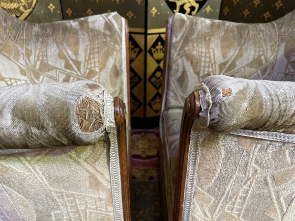 Coppia di Poltrone Bergère Epoca Art Déco
