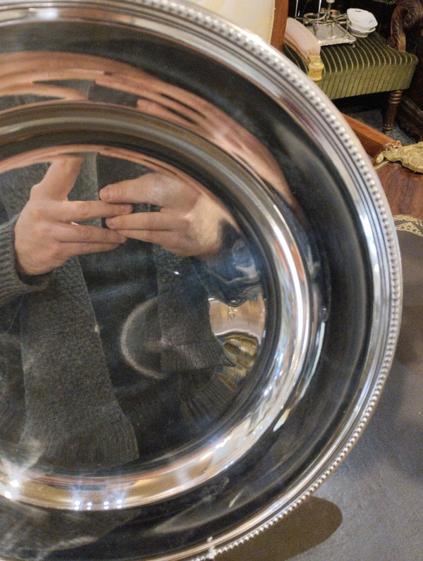 Circular Dish - Perles Model - Christofle - C. 1980.
