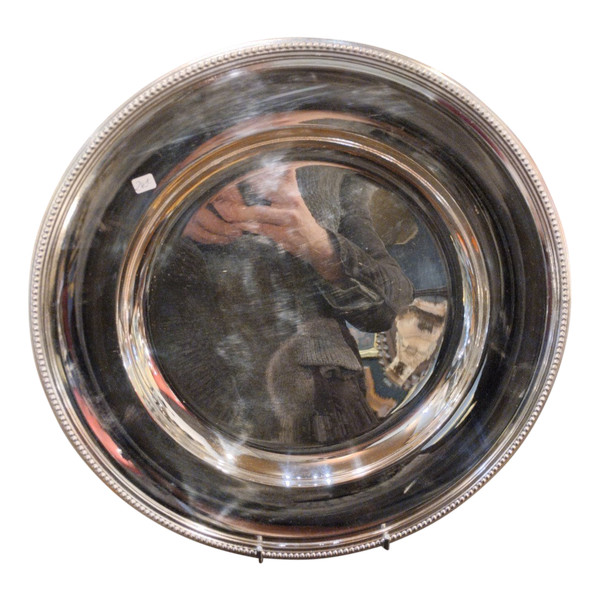 Circular Dish - Perles Model - Christofle - C. 1980.