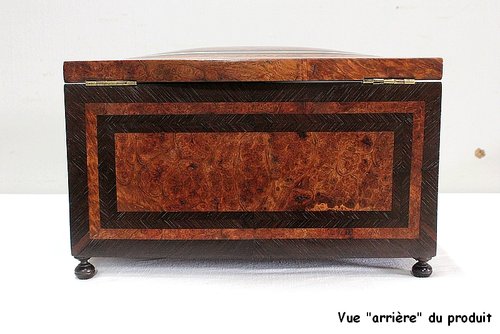Piccola Scatola in Legno Impiallacciato, Epoca Napoleone III - XIX