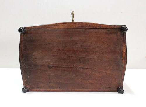 Piccola Scatola in Legno Impiallacciato, Epoca Napoleone III - XIX
