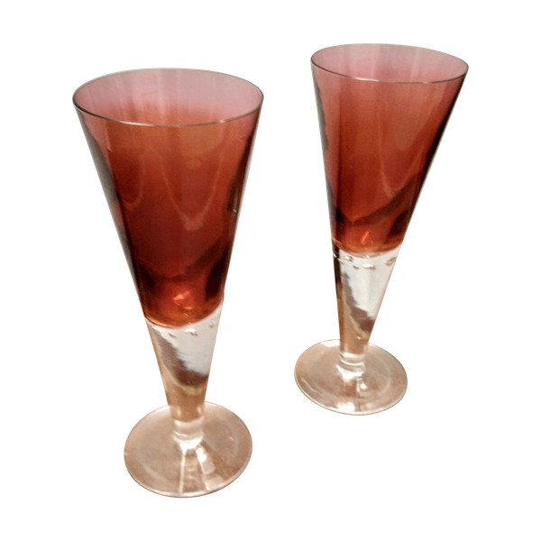 Paire de vases en cristal.