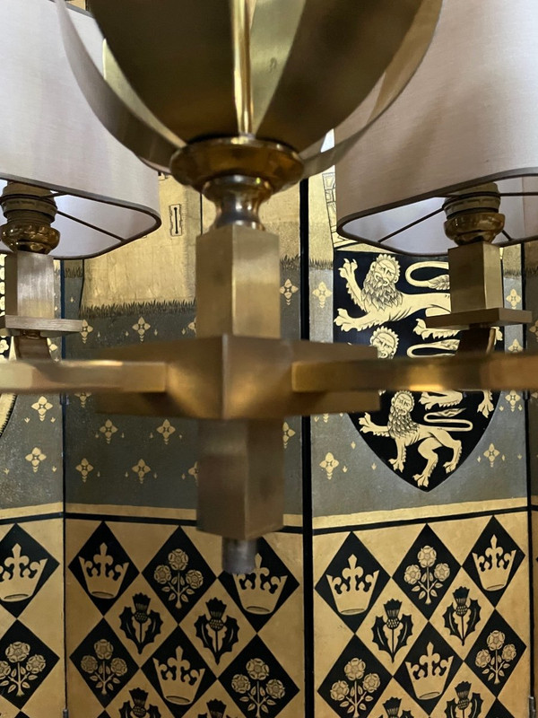 Lampadario in ottone 1970
