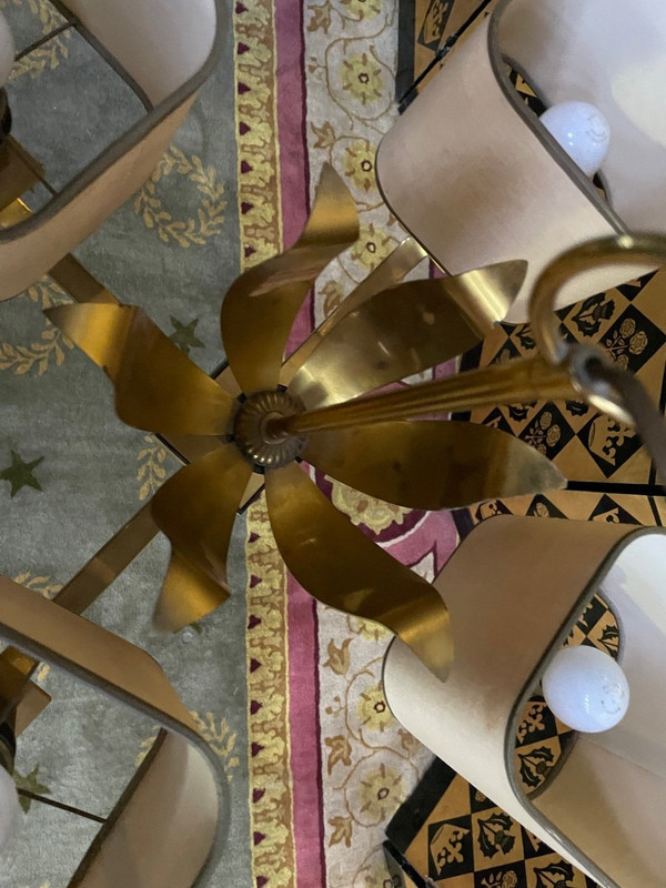 Lampadario in ottone 1970