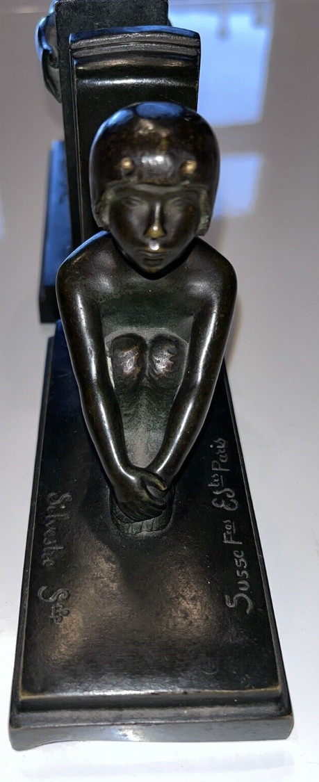 Paul SILVESTRE (1884-1976) & SUSSE Frères Bookends with faunas Signed