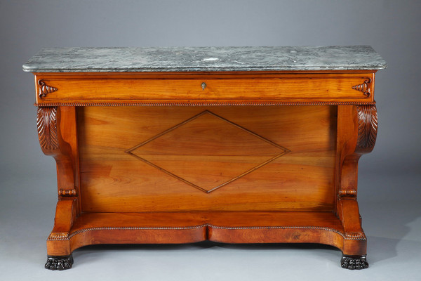 Large console en merisier, XIXème siècle