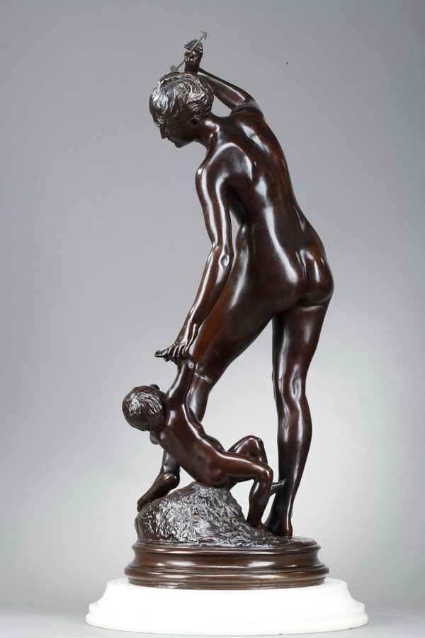 Scultura in bronzo, "Venere e Amore"