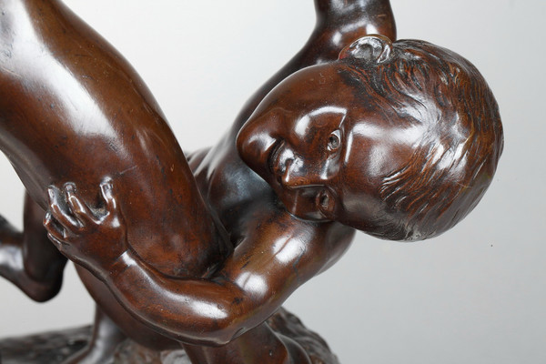 Scultura in bronzo, "Venere e Amore"