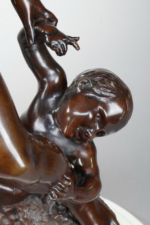 Scultura in bronzo, "Venere e Amore"
