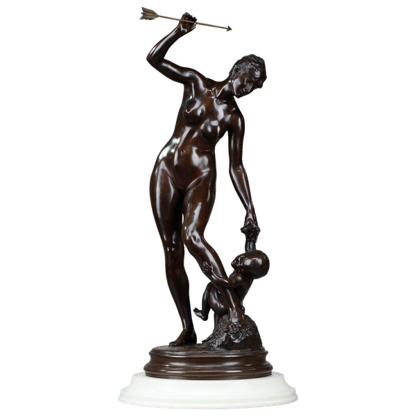 Scultura in bronzo, "Venere e Amore"