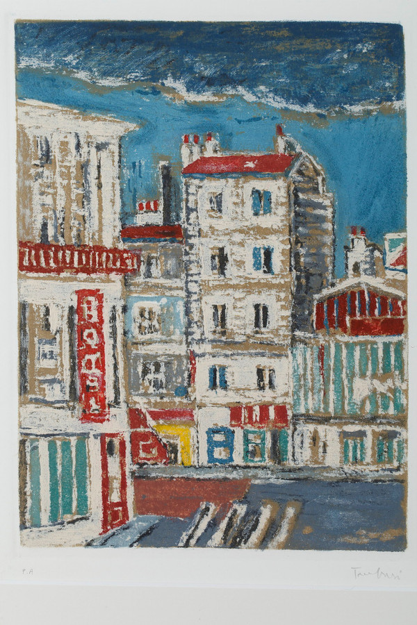 Four engravings of Paris by Orfeo Tamburi for the series Paris 20+1