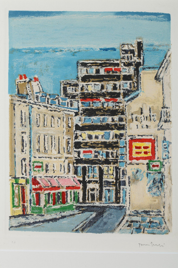 Four engravings of Paris by Orfeo Tamburi for the series Paris 20+1