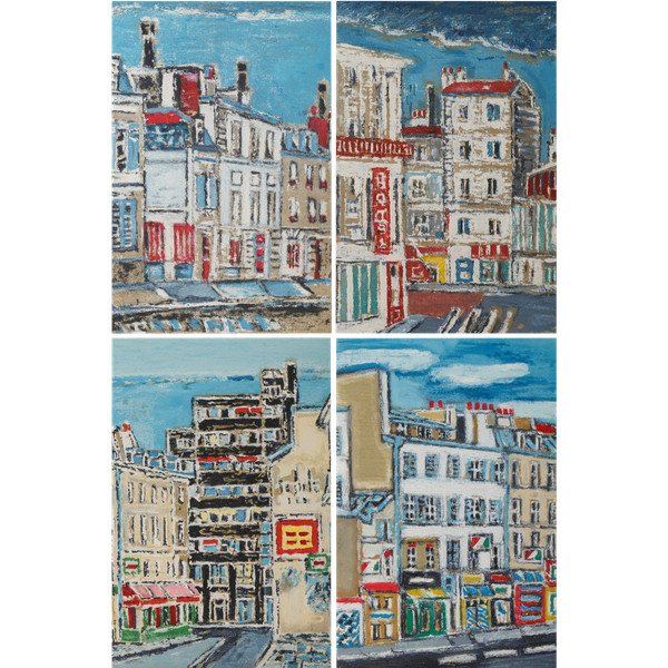 Four engravings of Paris by Orfeo Tamburi for the series Paris 20+1