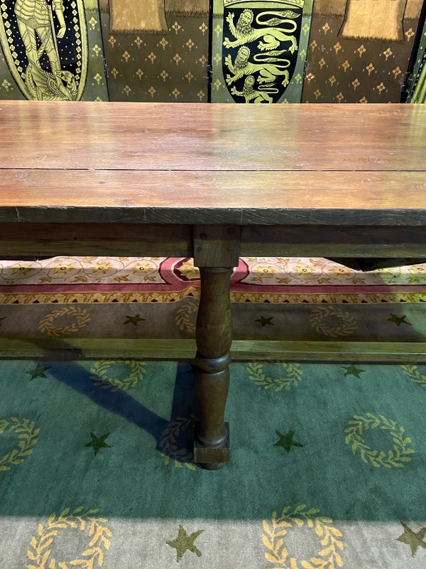 Tavolo da fattoria stile Luigi XIII in quercia