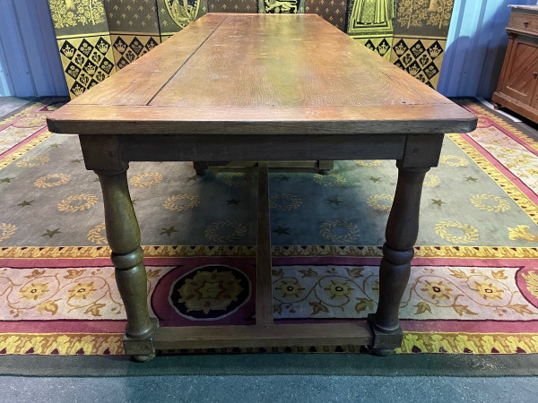 Tavolo da fattoria stile Luigi XIII in quercia