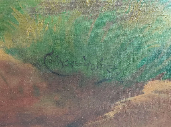 Jules Coulange Lautrec (1861-1950) Importante huile sur toile signée Art Nouveau