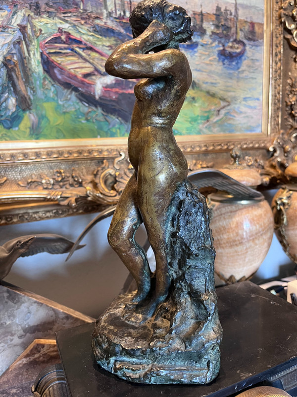 Georges LAETHIER (1875-1955) "Female nude" Bronze print with double patina Signed