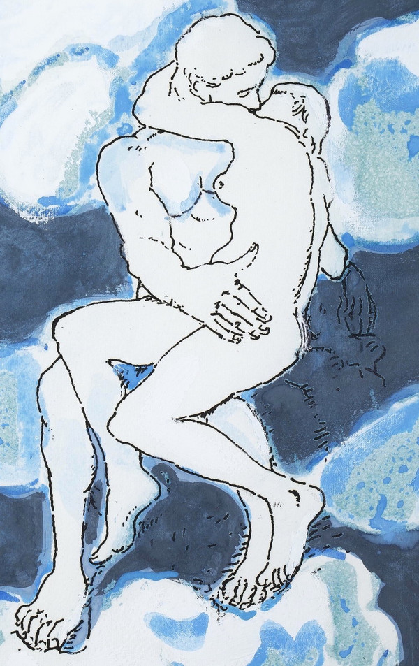 Incisione “Omaggio a Rodin” di Orfeo Tamburi nella collezione Paris 20+1