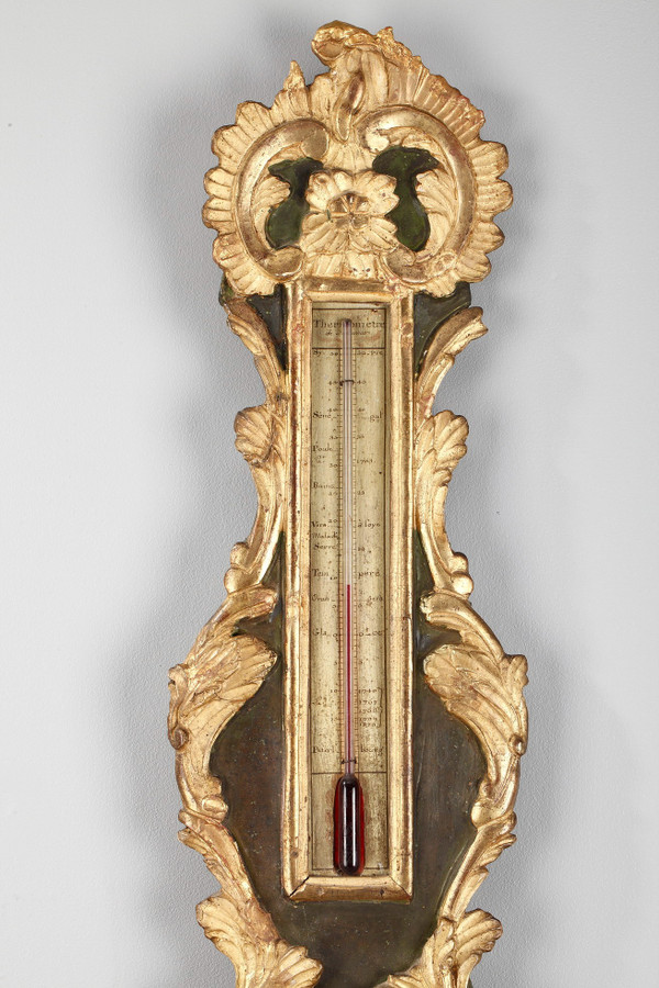Steingarten-Barometer-Thermometer aus der Zeit Ludwigs XV