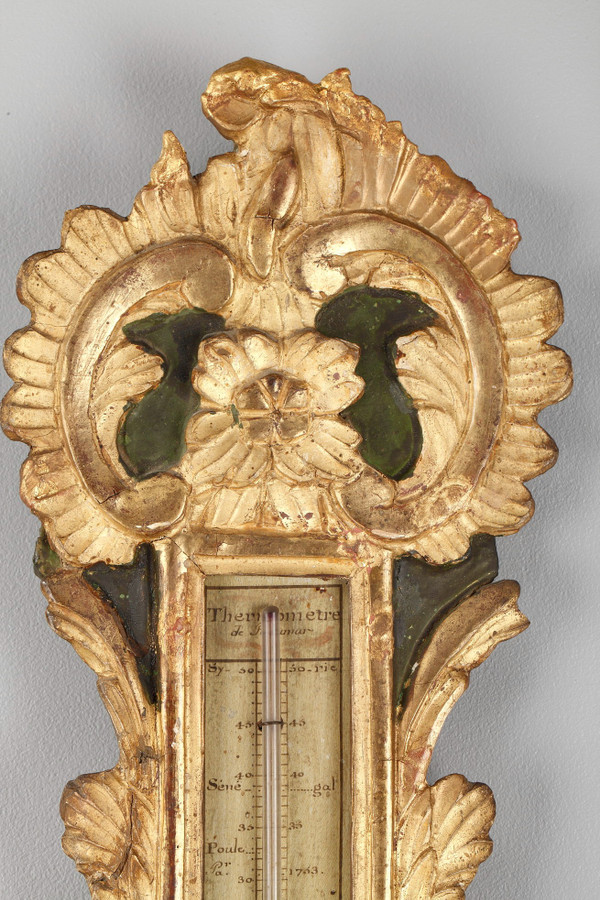Steingarten-Barometer-Thermometer aus der Zeit Ludwigs XV