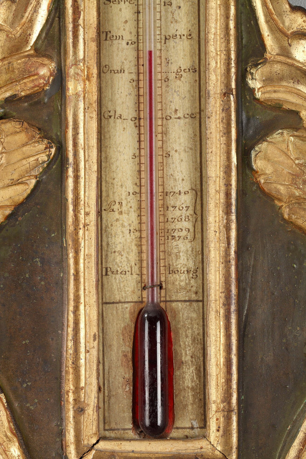 Steingarten-Barometer-Thermometer aus der Zeit Ludwigs XV