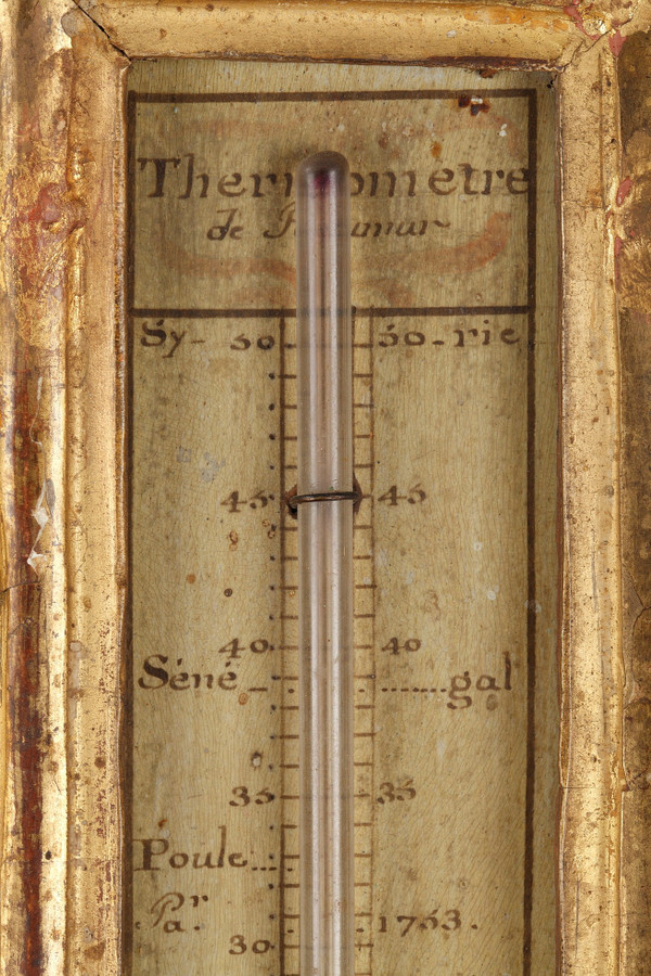 Steingarten-Barometer-Thermometer aus der Zeit Ludwigs XV