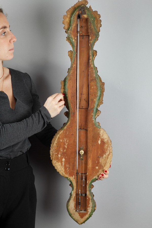 Steingarten-Barometer-Thermometer aus der Zeit Ludwigs XV