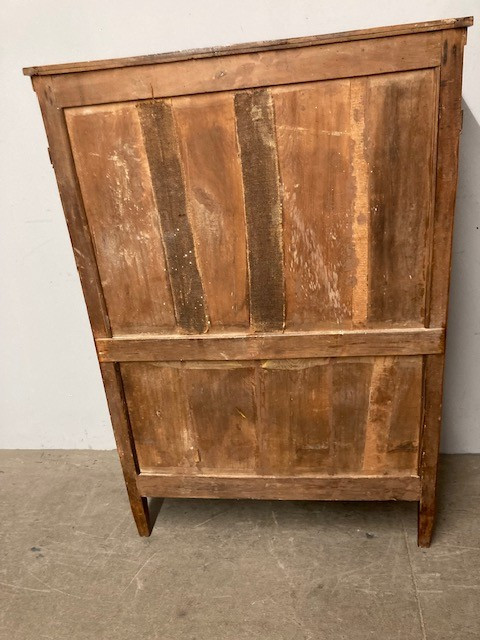 Antique walnut folding secretaire from the late 18th century. Louis XVI. Size 95 x 39 h 139. Restore
