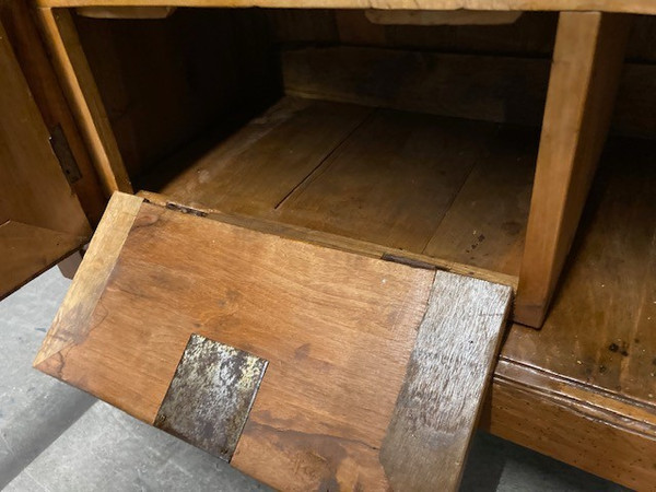 Antique walnut folding secretaire from the late 18th century. Louis XVI. Size 95 x 39 h 139. Restore