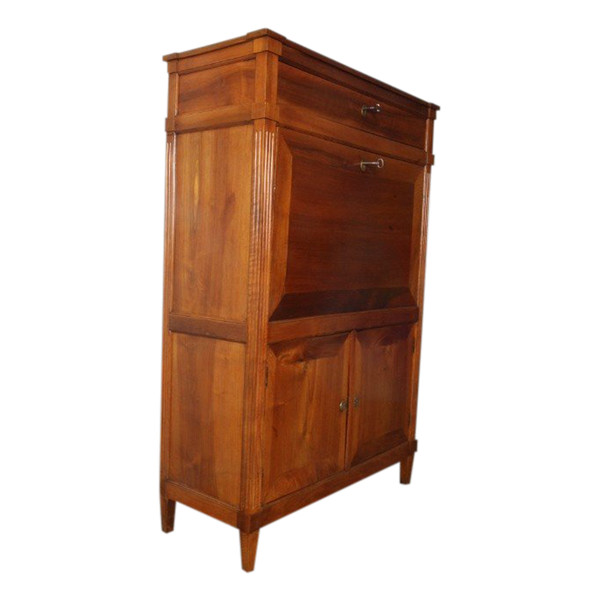 Antique walnut folding secretaire from the late 18th century. Louis XVI. Size 95 x 39 h 139. Restore