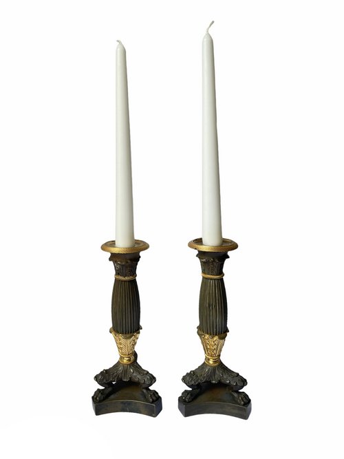 Paar Kerzenhalter aus der Restaurierungszeit um 1840
