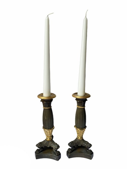 Paar Kerzenhalter aus der Restaurierungszeit um 1840