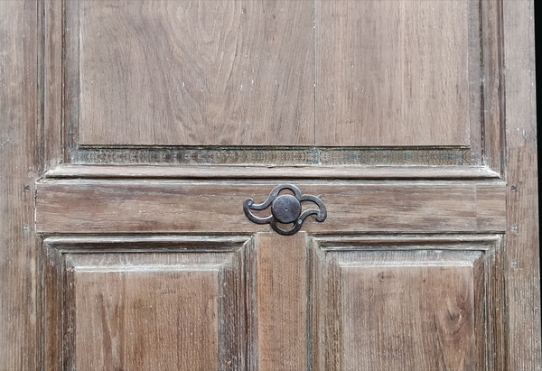 Belle Porte De Communication Ancienne En Chêne d'époque XVIIIème Belles Ferronneries