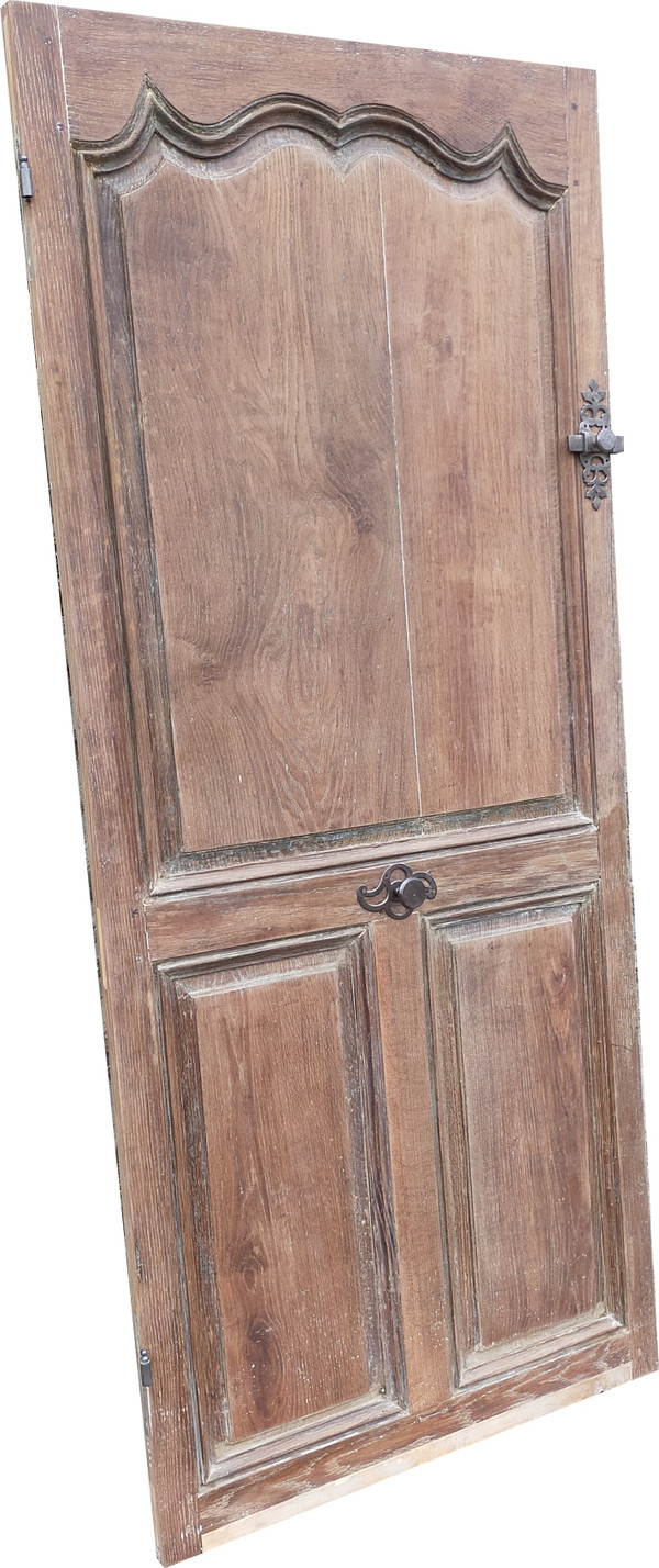 Belle Porte De Communication Ancienne En Chêne d'époque XVIIIème Belles Ferronneries