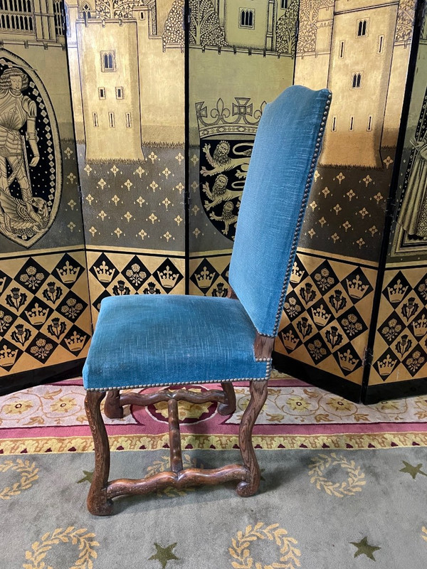 Suite De 6 Chaises De Style Louis XIII - Os De Mouton