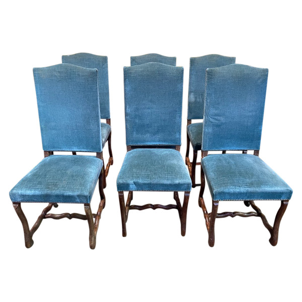 Suite De 6 Chaises De Style Louis XIII - Os De Mouton