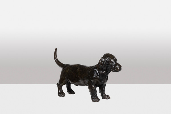 François Pompon. „Dog Basset TOC“, Bronze, Druck von 2006.