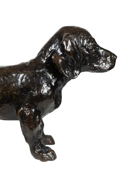 François Pompon. „Dog Basset TOC“, Bronze, Druck von 2006.