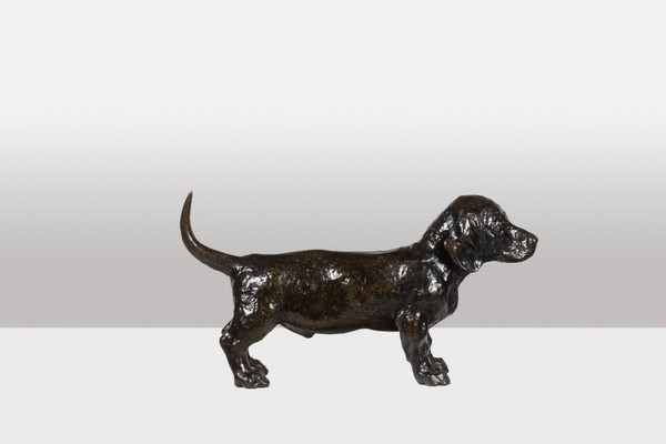 François Pompon. „Dog Basset TOC“, Bronze, Druck von 2006.