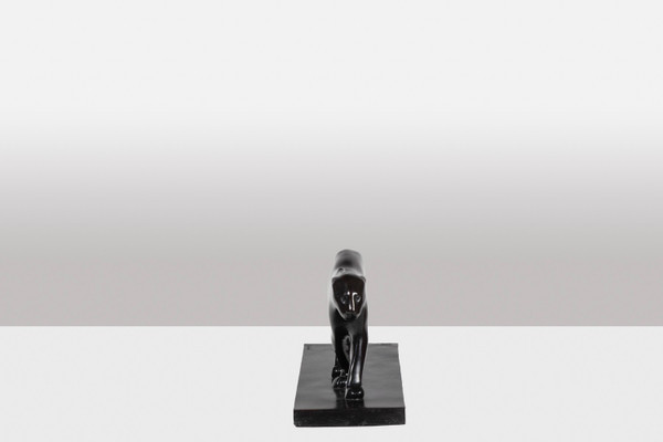 François Pompon. « Panthère noire », bronze, tirage de 2006.