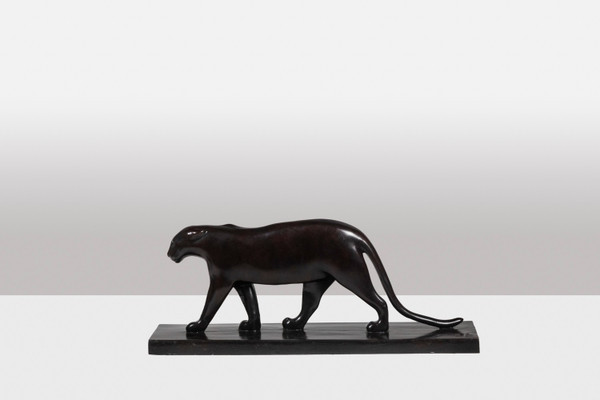 François Pompon. « Panthère noire », bronze, tirage de 2006.